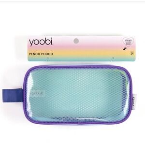Yoobi Aqua and Purple Pencil Pouch